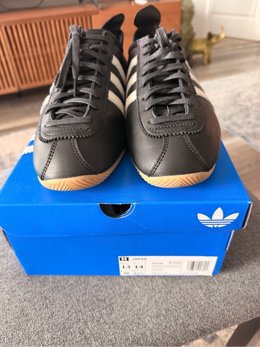 adidas Originals Black/White/Gold Classic Sneakers